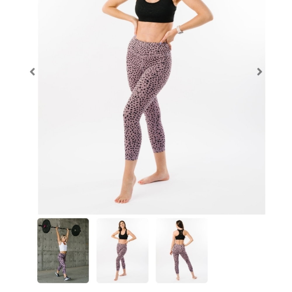 Zyia Lilac Jaguar Fit n Free hi-rise 7/8 24"